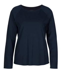 Dames pyjamatop blauw