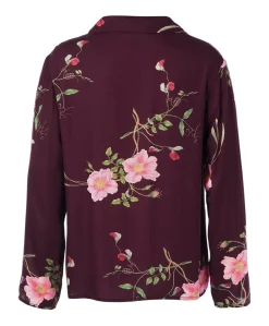 Dames pyjamatop bordeaux