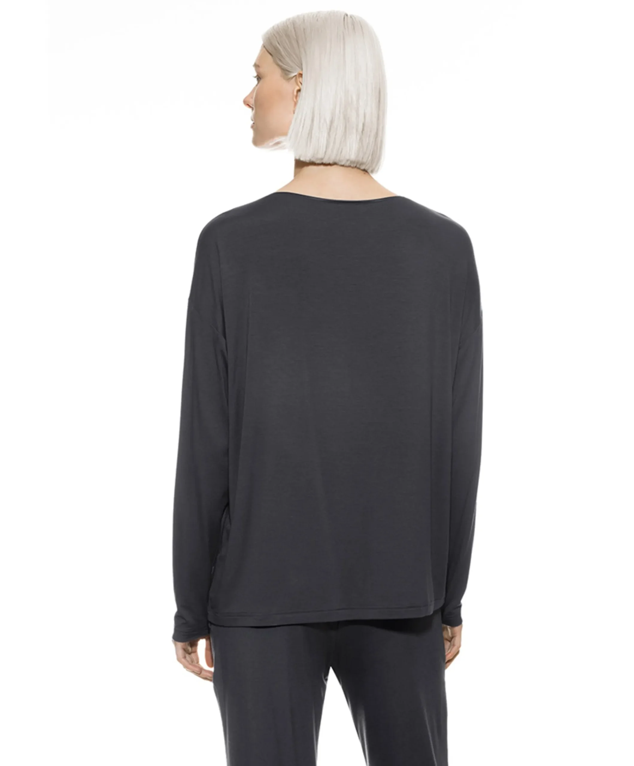 Dames pyjamatop grijs
