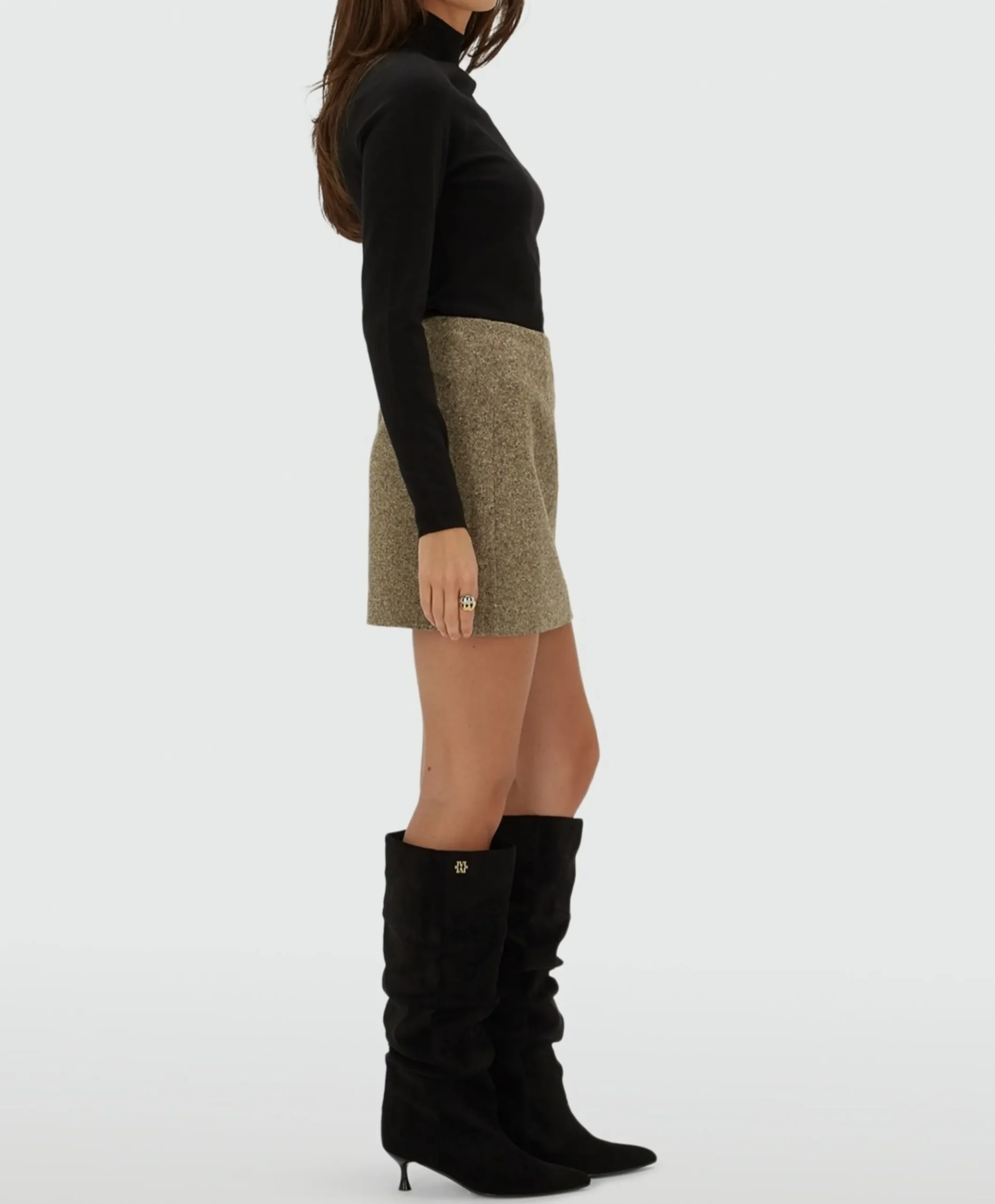 Dames rok beige