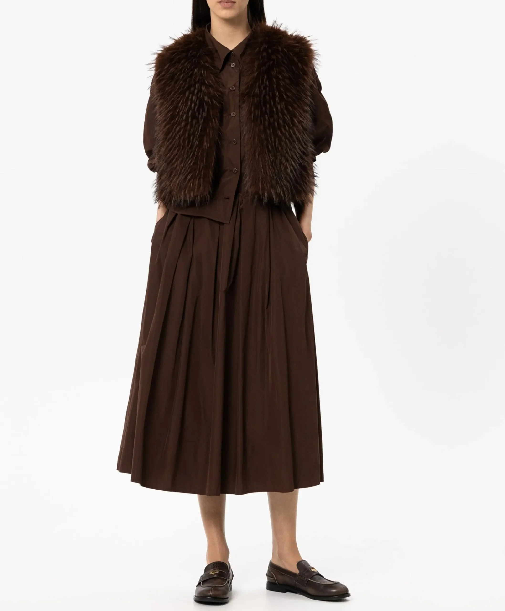Dames rok bruin