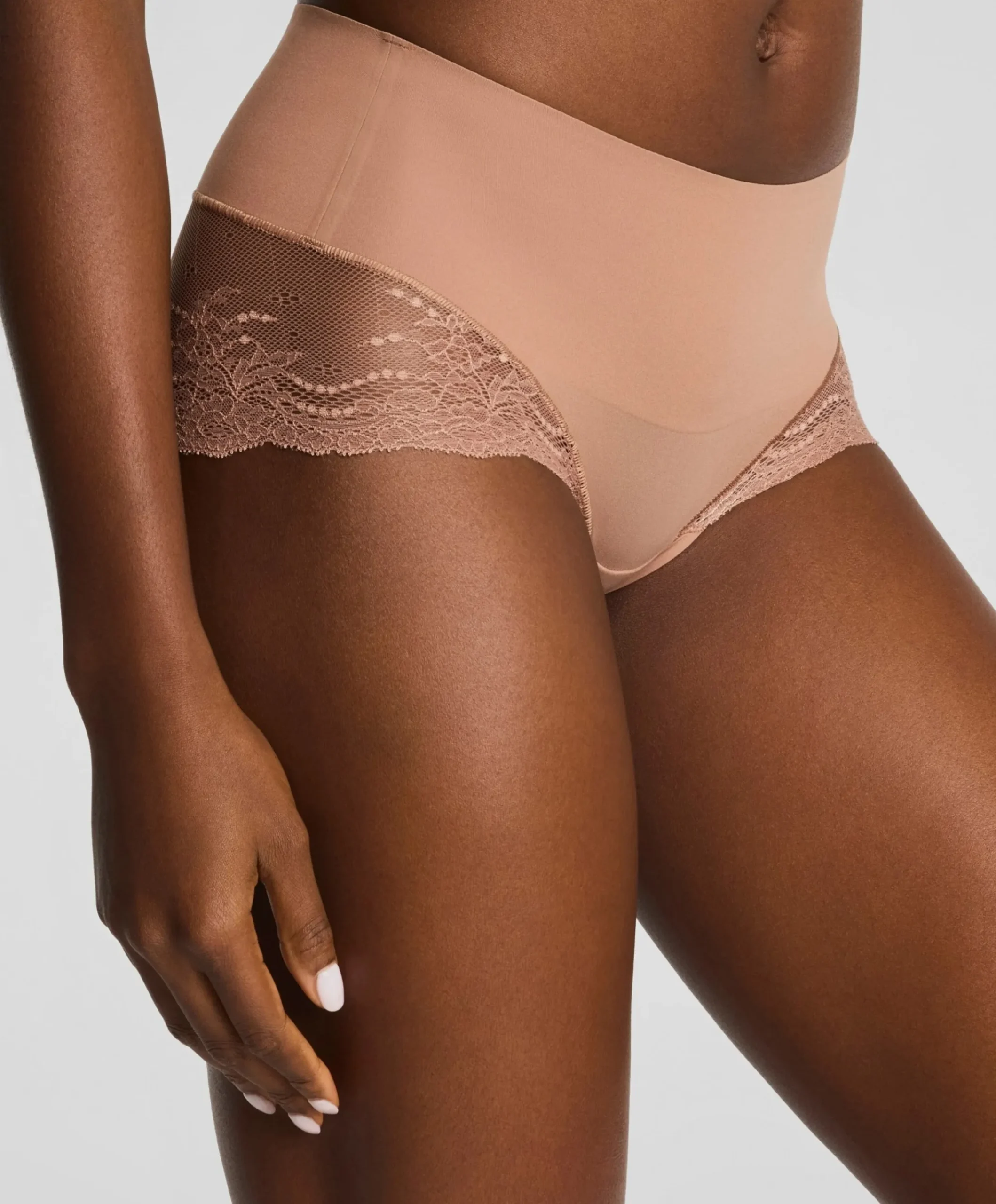 Dames shapewear slip bruin