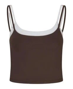 Dames singlet bruin
