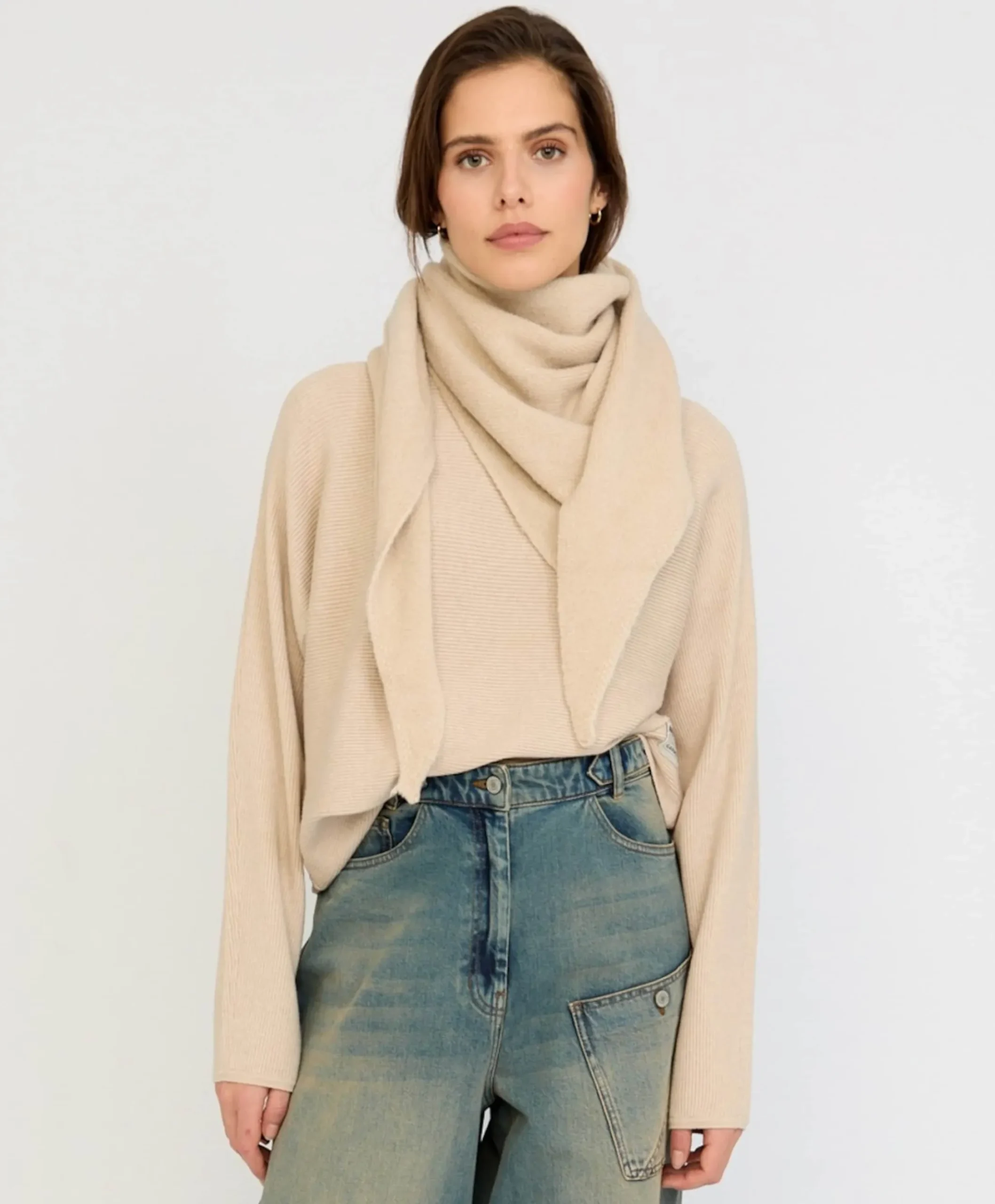 Dames sjaal beige