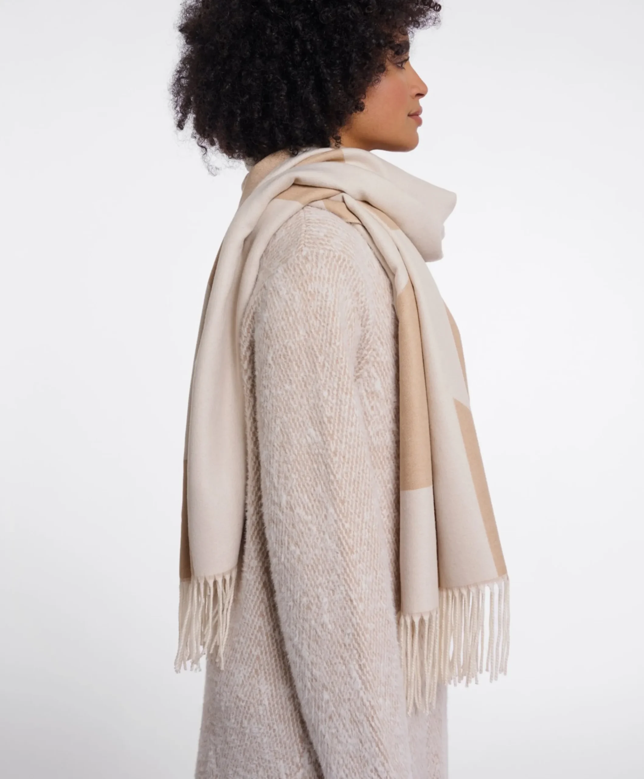 Dames sjaal beige