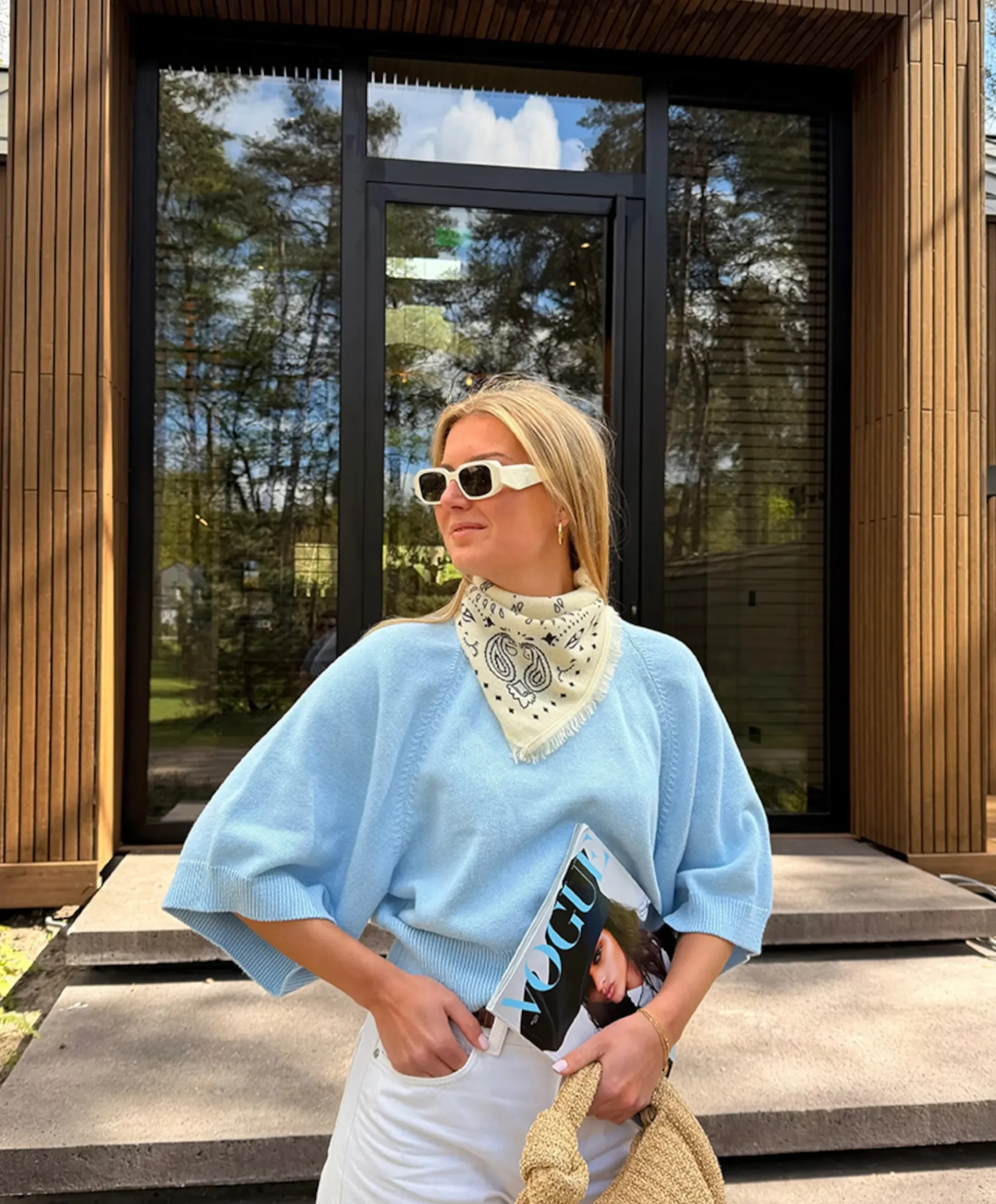 Dames sjaal ecru