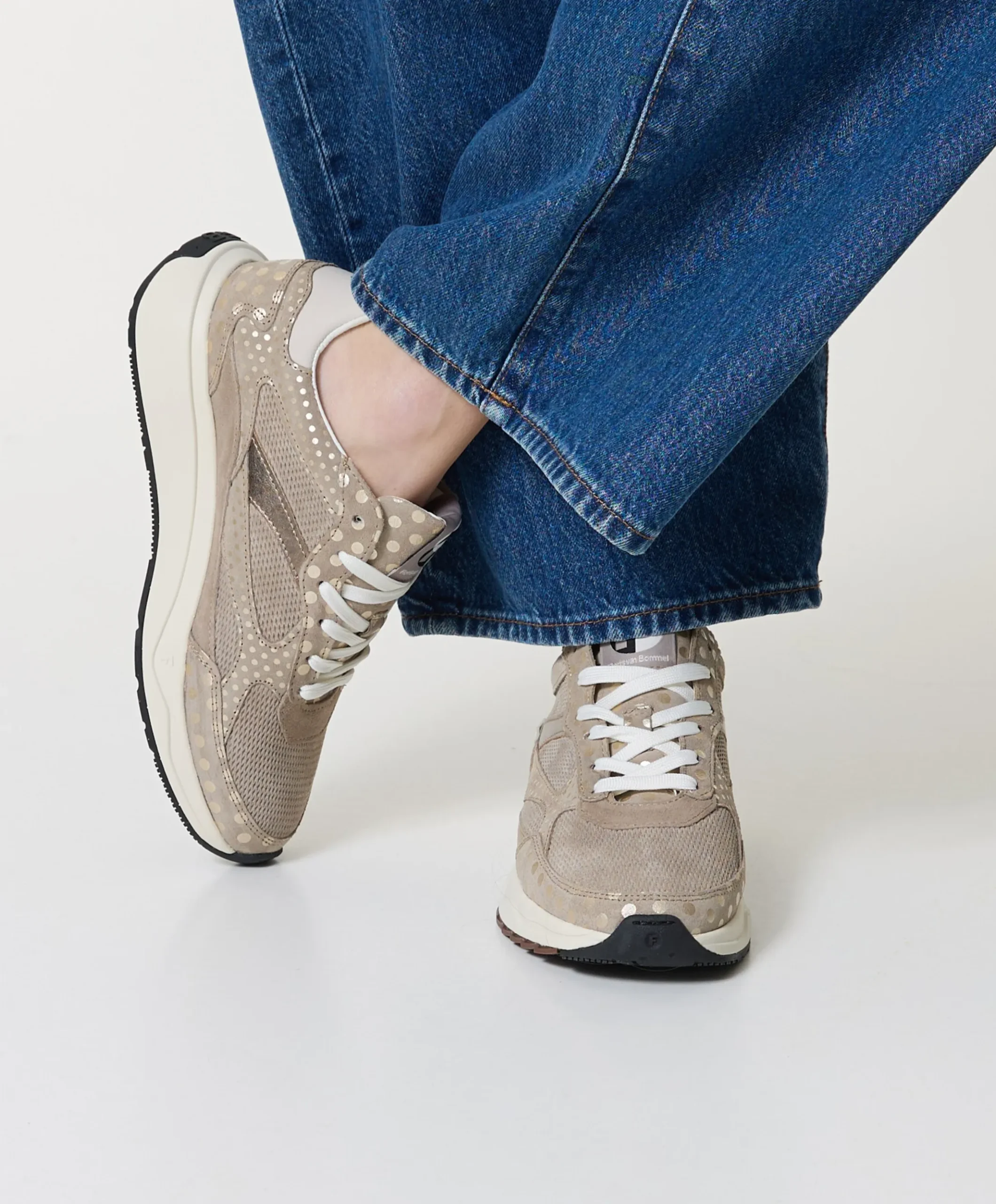 dames sneakers beige