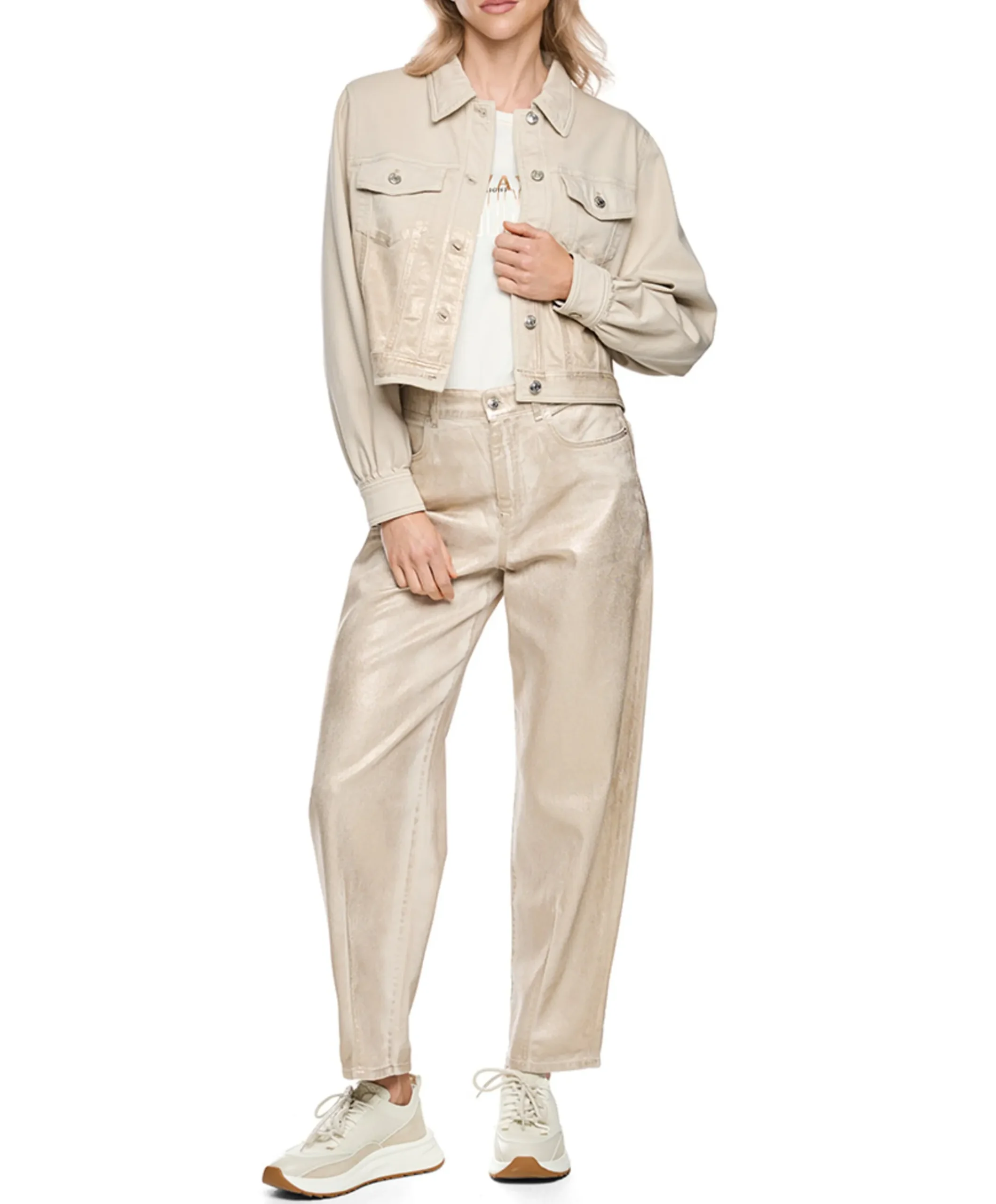Dames spijkerjas beige