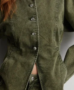 Dames spijkerjas groen