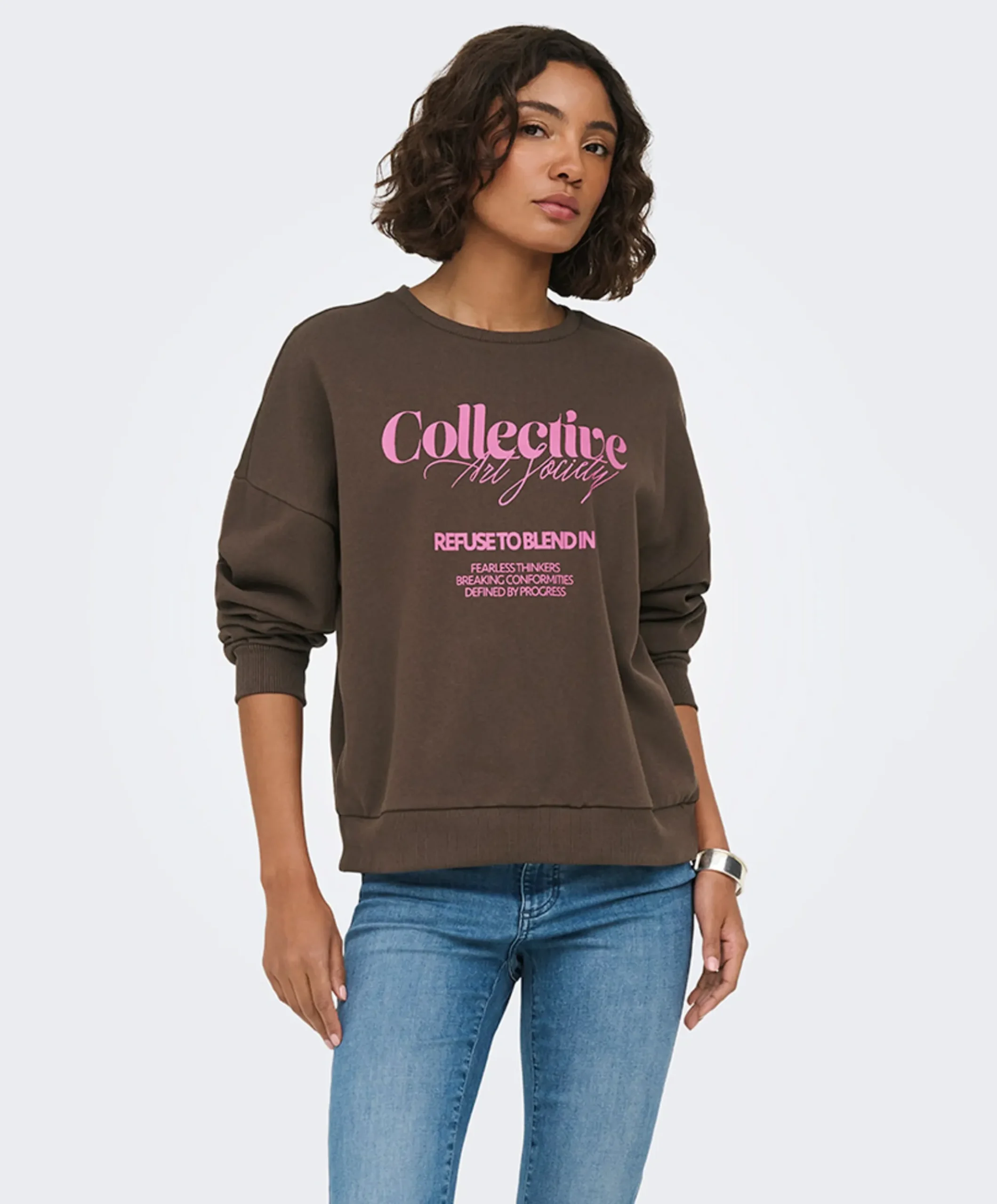 Dames sweater bruin