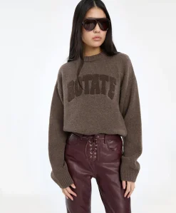 Dames sweater bruin