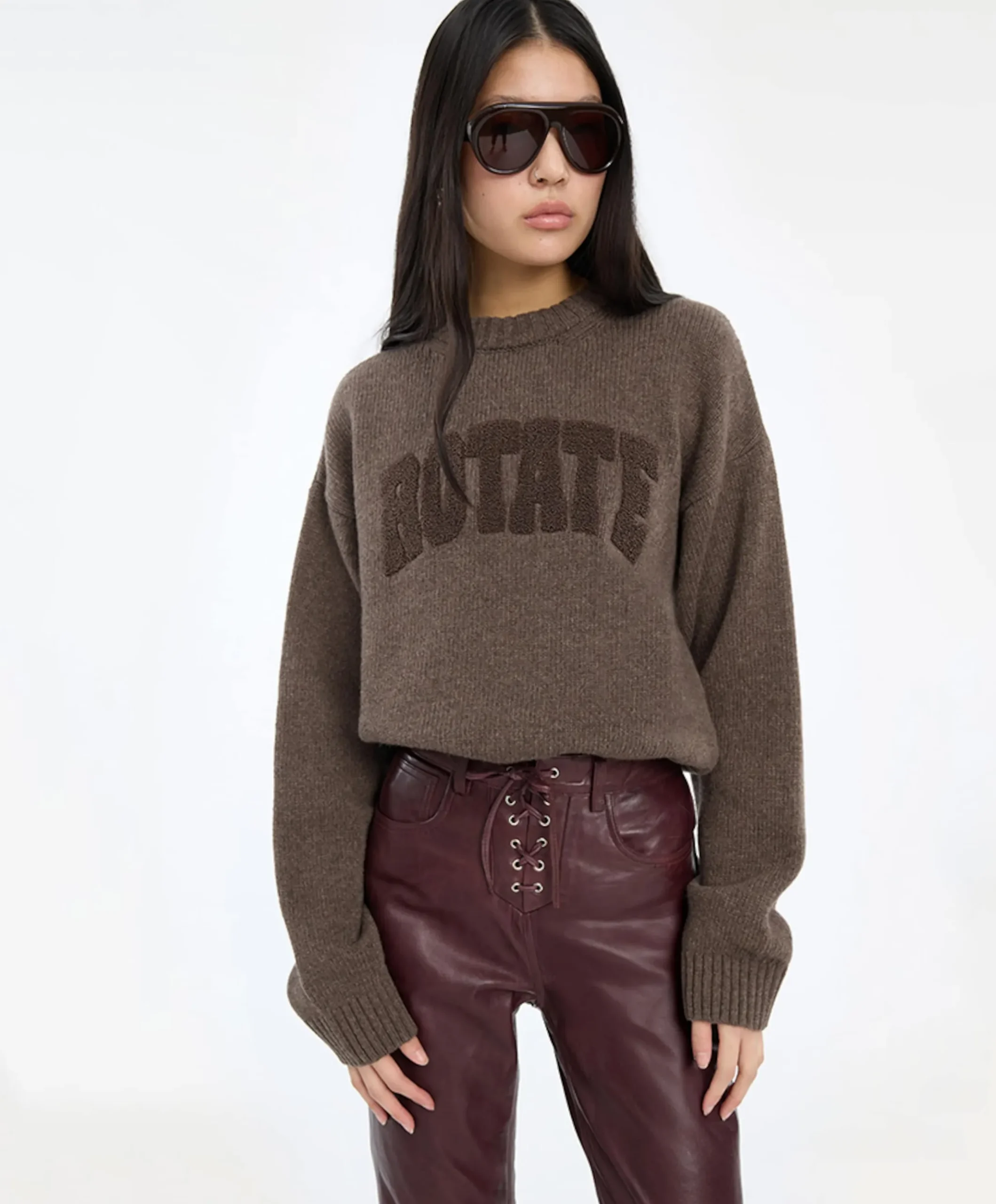 Dames sweater bruin