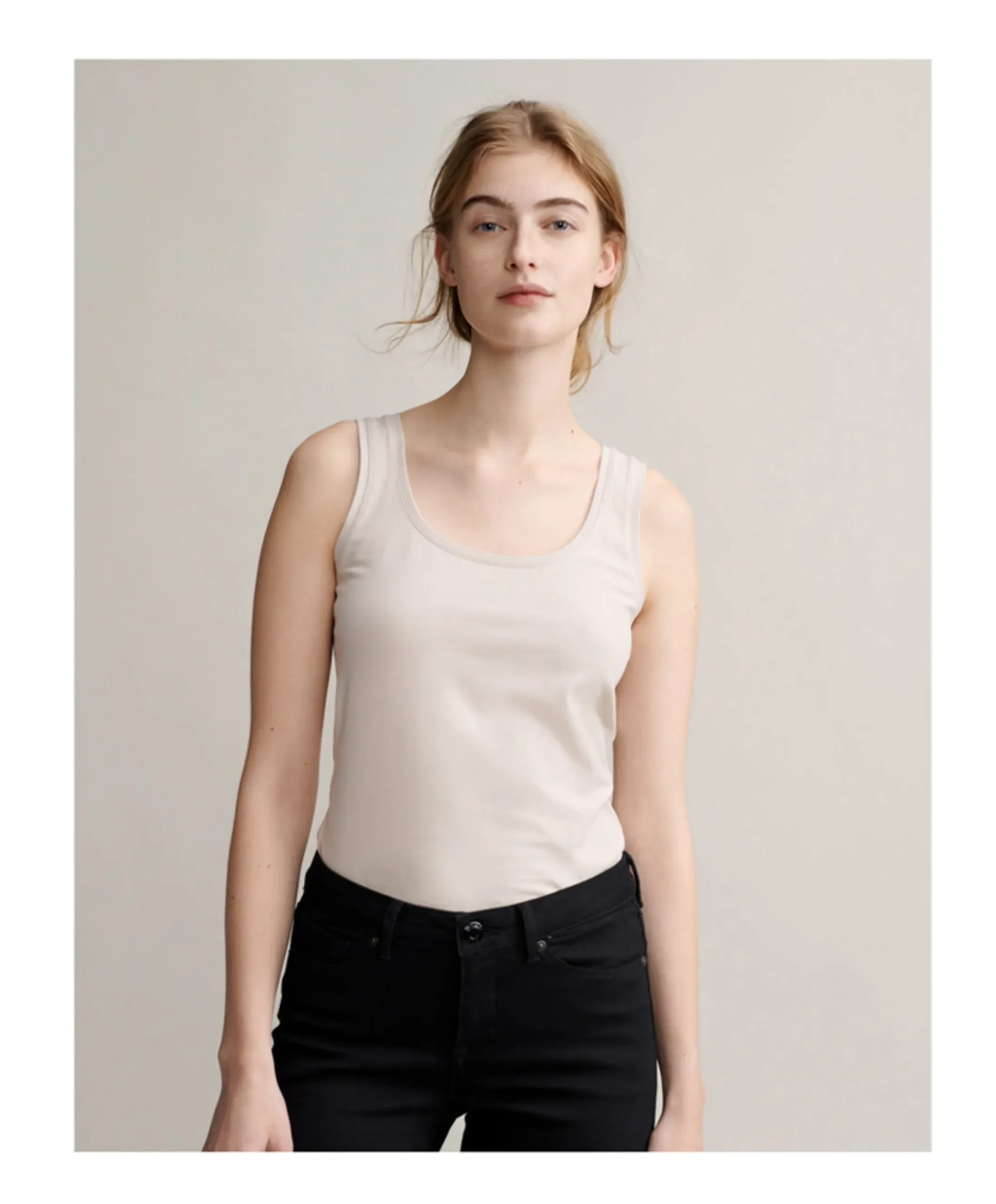 Dames top beige