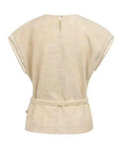 Dames top beige