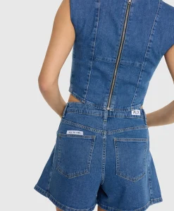 Dames top blauw