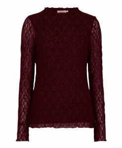 Dames top bordeaux