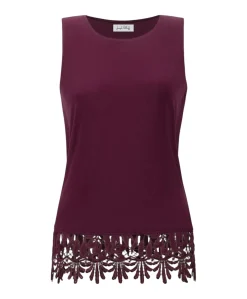Dames top bordeaux