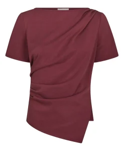 Dames top bordeaux