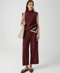 Dames top bordeaux