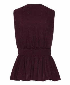 Dames top bordeaux