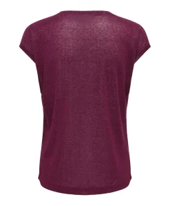 Dames top bordeaux
