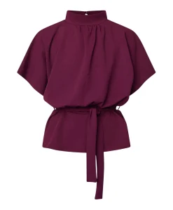Dames top bordeaux