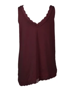 Dames top bordeaux