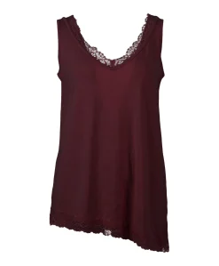 Dames top bordeaux