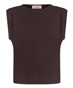 Dames top bruin