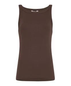 Dames top bruin