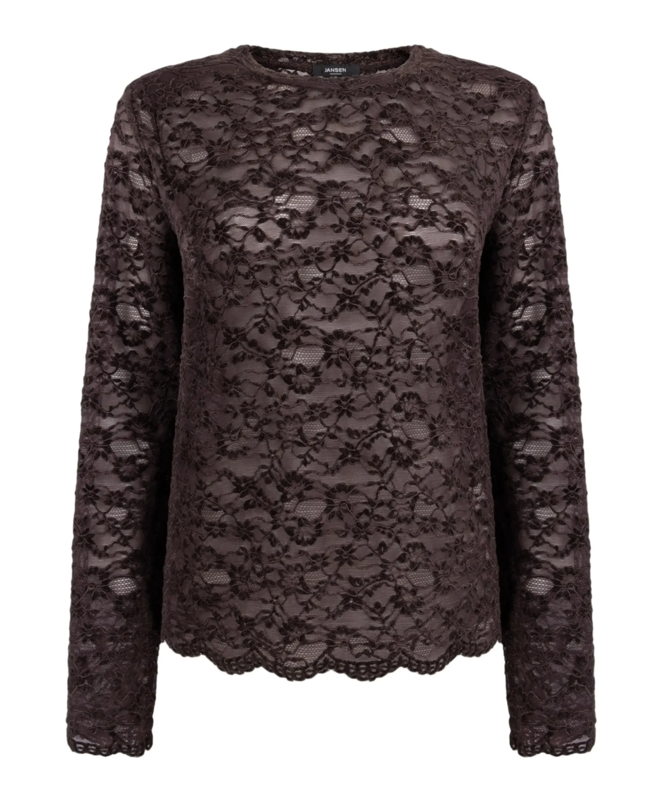 Dames top bruin