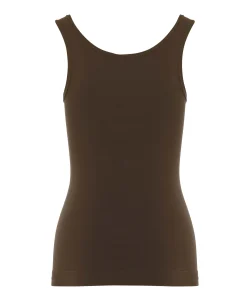 Dames top bruin