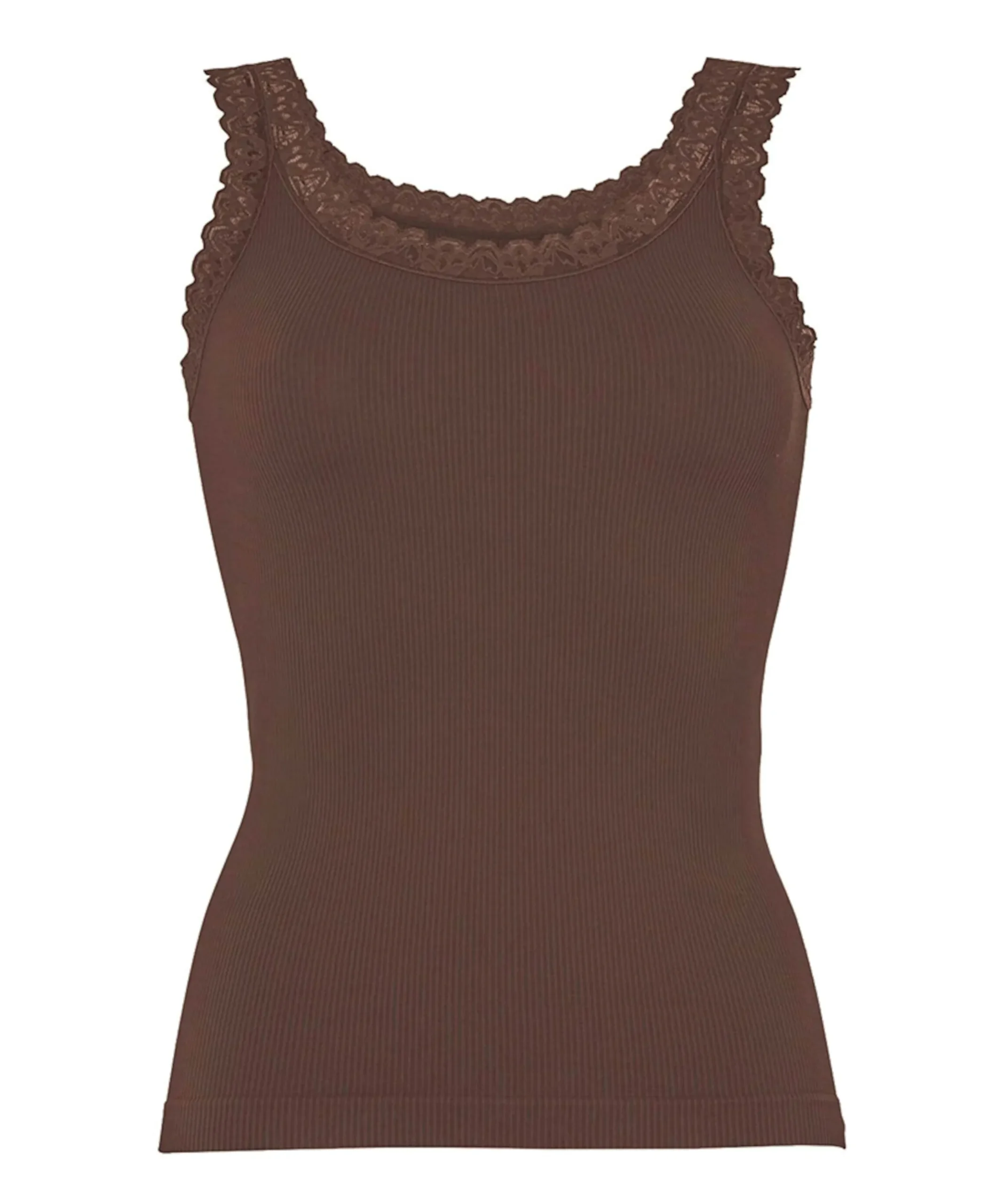 Dames top bruin