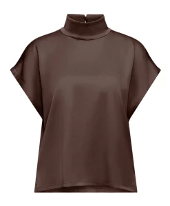 Dames top bruin