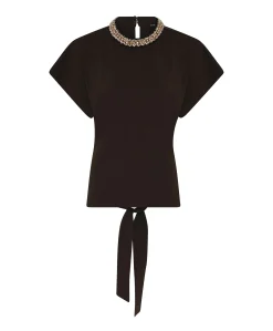 Dames top bruin