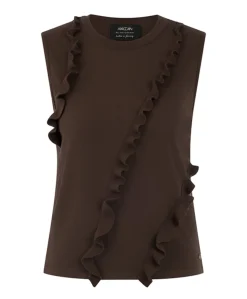 Dames top bruin