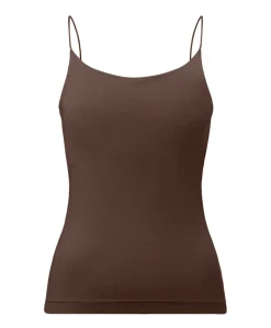 Dames top bruin