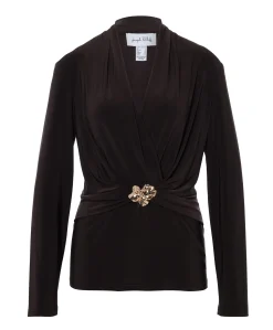 Dames top bruin