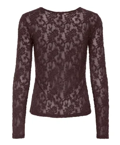 Dames top bruin
