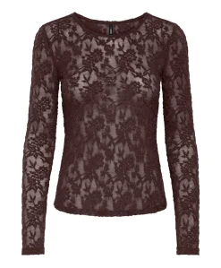 Dames top bruin