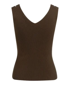 Dames top bruin