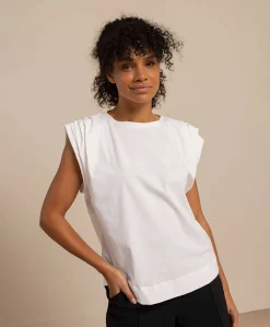 Dames top ecru