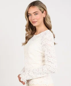 Dames top ecru