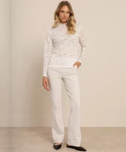 Dames top ecru
