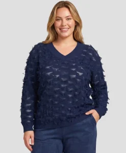 Dames trui blauw