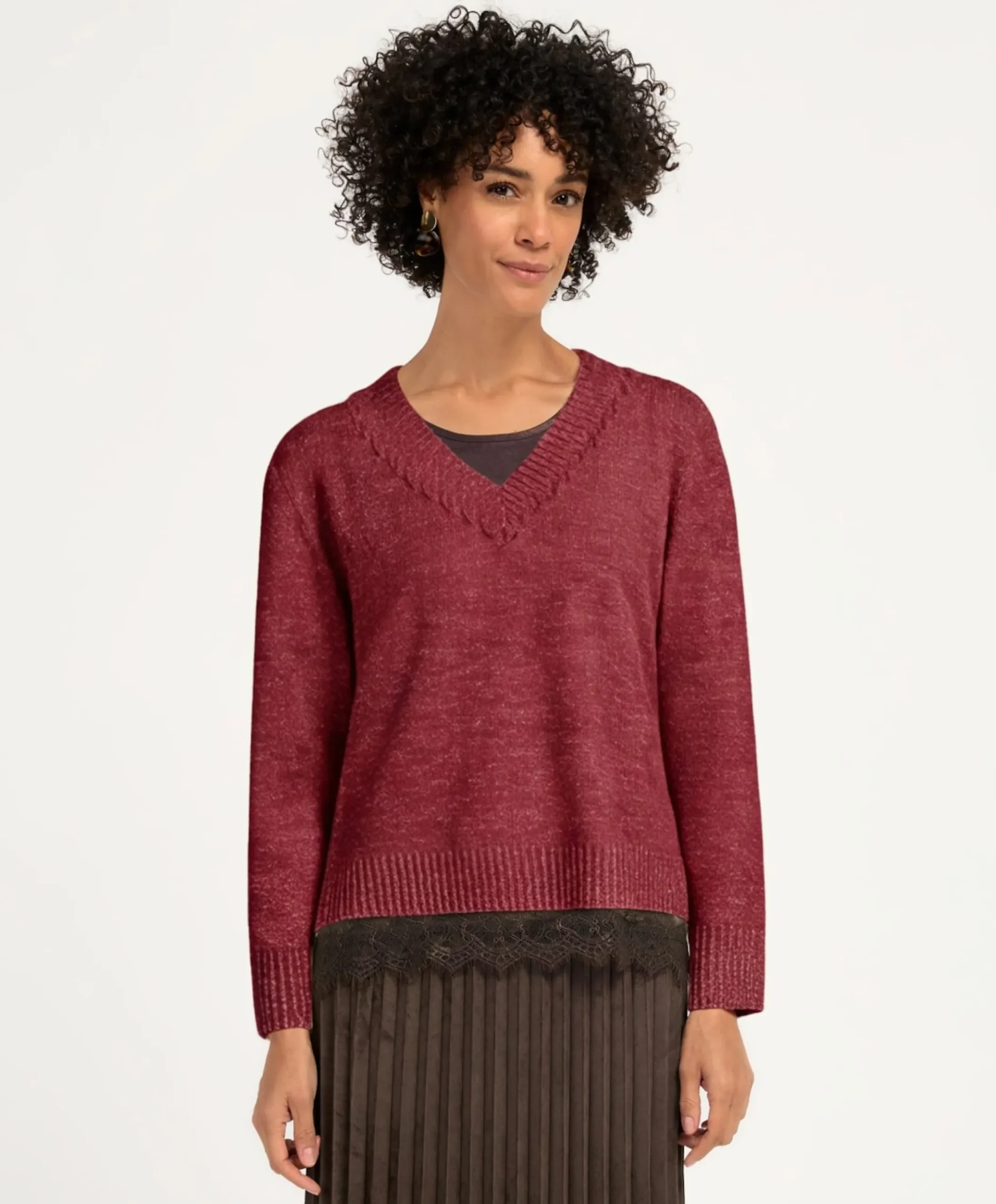 Dames trui bordeaux