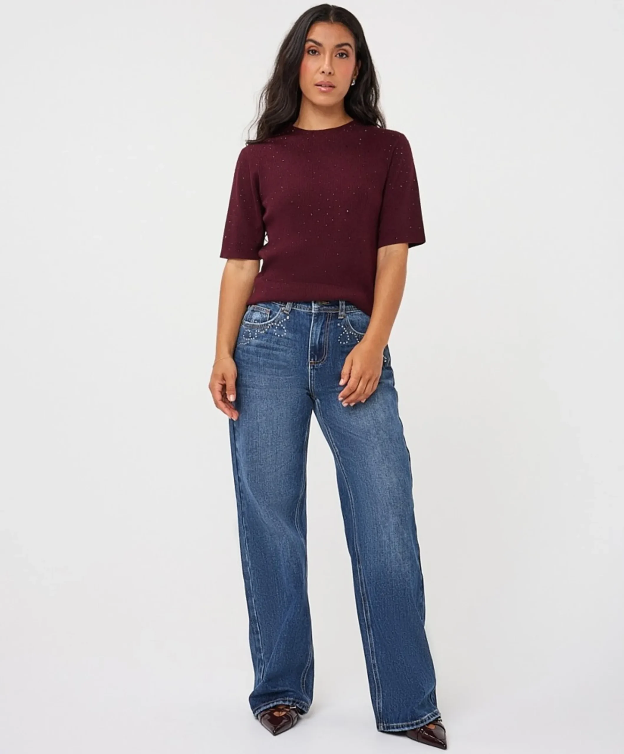 Dames trui bordeaux