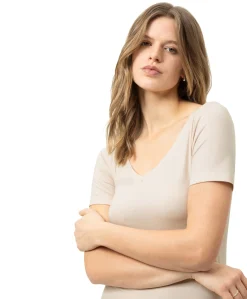 Dames T-shirt beige