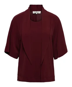 Dames T-shirt bordeaux