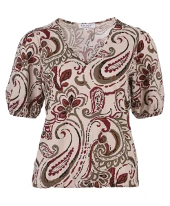 Dames T-shirt bordeaux